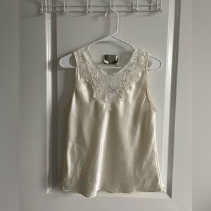 Elegant Lace Trim Camisole | Cream
